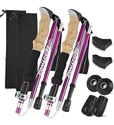 COVACURE Hiking Poles - Aluminum Alloy 7075 Trekking Poles Collapsible with Telescopic,Lightweigh...