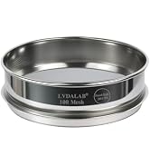 LVDALAB All 304 Stainless Steel 100 Mesh Test Sieve (0.15mm Aperture), 8 Inch/20cm Diameter, Fine...
