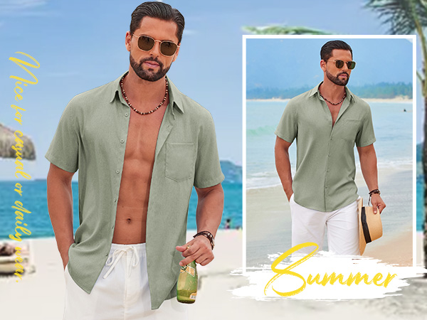 mens linen shirts