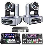 Tenveo PTZ Bundle/Kits - 20X AI Auto Tracking NDI PTZ Camera(*2) with SDI/HDMI/USB3.0/LAN(PoE), 7...