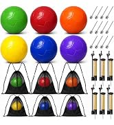 yasuwekik 6 Pack Operation Deflated Christmas Soccer Ball with Pump,Items Bulk Deals Soccer Balls...
