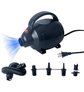 Electric Pump for Inflatables, Quick-Fill Air Mattress Pump for Air Bed Pool Toy Raft Boat, AC 11...