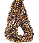 XIANNVXI Tiger Eye Beads 8mm Crystal Beads 100PCS Natural Stone Beads Round Loose Gemstone Beads ...