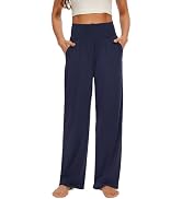 iniber Women's Wide Leg Casual Loose Lounge Pants Yoga Sweatpants High Waisted Comfy Pajama Flowy...