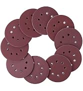 Khanka 125 Piece Sandpaper Set 10 Grades 5 Inch 8 Hole Sanding Disc Replacement for Orbital Sande...