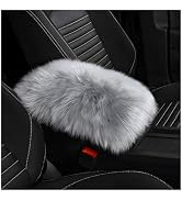 Wevdn Car Center Console Cover Pad, Fluffy Middle Console Pad Armrest Seat Box Cover, Universal F...