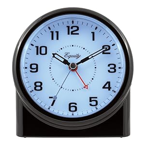 Equity, lacrosse, la crosse, analog alarm, backlight, night glow, lighted alarm, soft glow, quartz