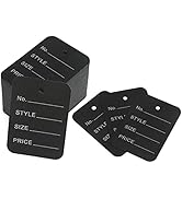 joycraft 1000Pcs Black Clothing Price Tags, Clothes Size Tags with Box Set, Small Paper Labels, M...