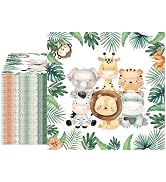 40Pcs Safari Animals Paper Napkins Green Jungle Disposable Baby Shower Decorations for Animal The...