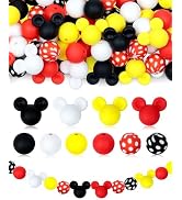 76PCS FIVEIZERO Mouse Focal Silicone Beads for Keychain, Pen, Lanyard DIY Crafts – Mouse Ears Foc...