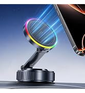 GEYUTHS Vacuum Magnetic Phone Charging Holder Mount 15W Fast Wireless Charger for Car Magsafe 360...