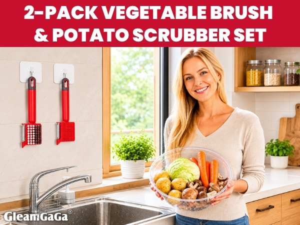 GleamGaGa vegetable brushes (2pack)