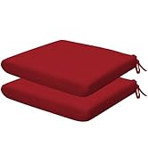 Honeycomb Indoor/Outdoor Set of 2 Seat Pads for Dining Chairs & Patio Furniture, Water & Fade Res...
