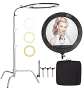 GSKAIWEN 25inch 75W 3000K-6600K Dimmable Bi-Color LED Large Ring Light with Stainless Steel Heavy...
