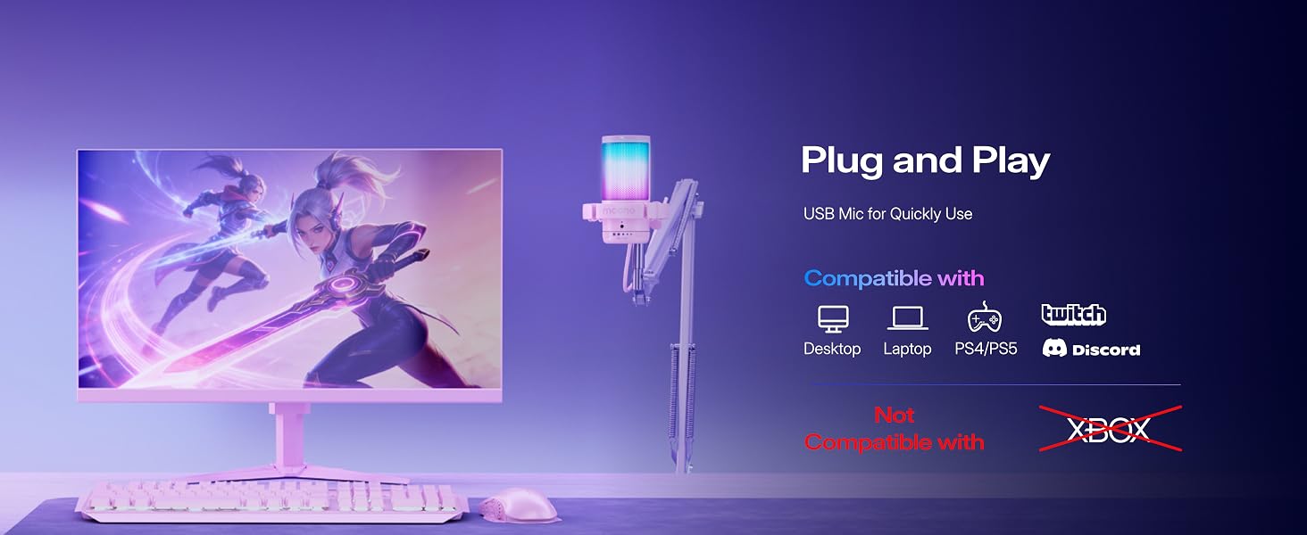 pc microphone for gaming pink