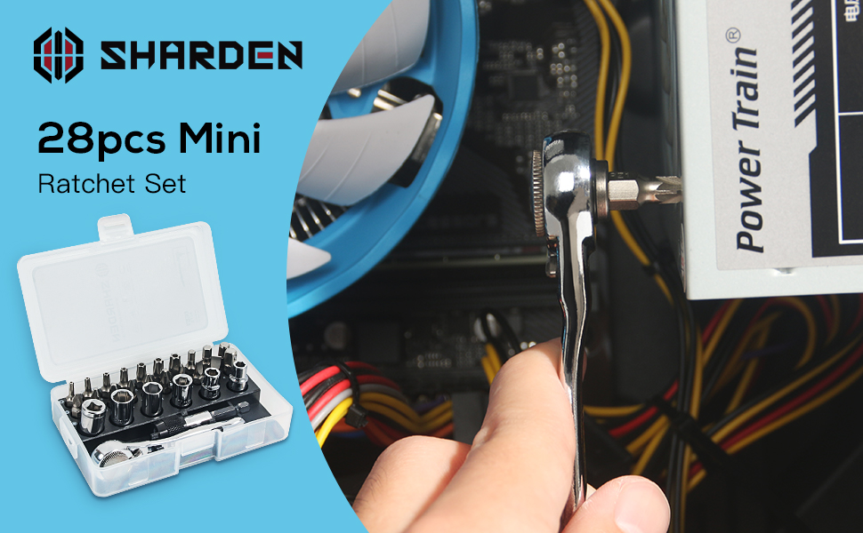 sharden 28 in 1 ratchet ocket wrench set