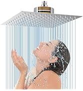 Voolan Rain Shower Head with Filtered - High Flow Bathroom Rainfall Filter Showerhead For Hard Wa...