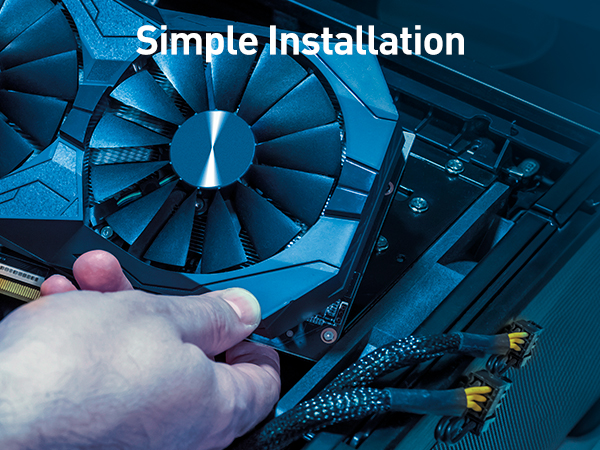 2-Pack PCIe 8 Pin to Dual 8 Pin (6+2) PCIe Power Adapter for GPUs - 9 Inches