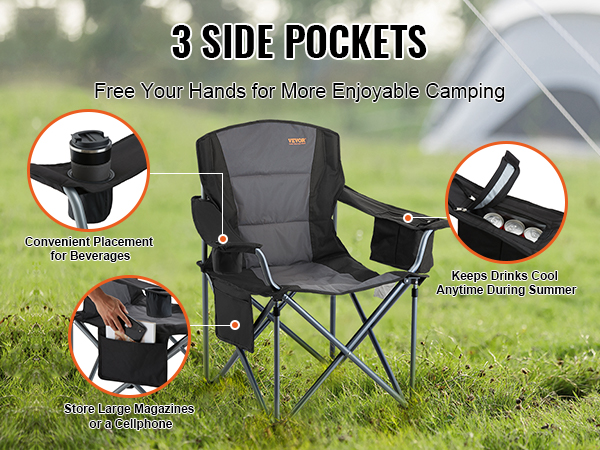 VEVOR Oversized Camping Folding Chair