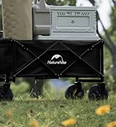 Naturehike Beach Wagon with Big Wheels for Sand, 265LBS Collapsible Wagon Cart, Foldable Portable...