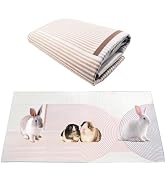 kathson Large Rabbit Cage Liner 78.7”×39.4” Guinea Pig Bedding Bunny Washable Floor Mat Reusable ...
