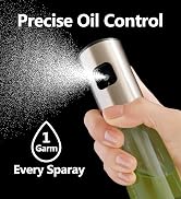 CookLoomara Oil Sprayer for Cooking, 3.5 OZ Olive Oil Dispenser Bottle for Kitchen Gadgets, Food,...