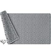 WRISIN Non Slip Bathtub Mat for Bath Tub Shower - Natural Rubber Mat with 241 Suction Cups - Soft...