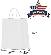 white paper bags with handles white gift bags