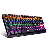 Mechanical Gaming Keyboard 87 Keys Small Compact Multicolour Backlit -Anivia MK1 Wired USB Gaming...