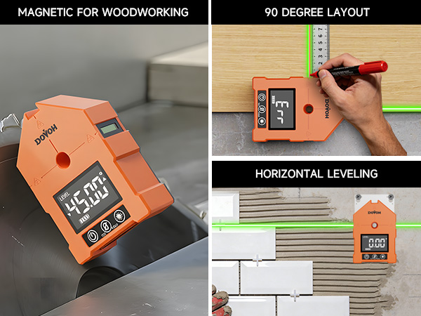 DOVOH Digital Level with Laser for Woodworking