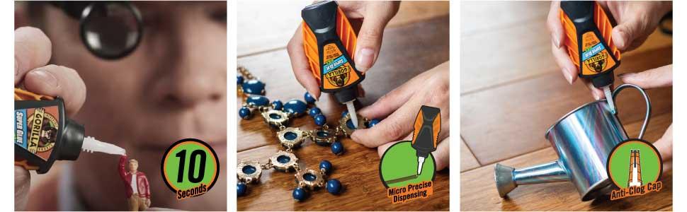 Gorilla Micro Precise Super glue wingtip precision control application