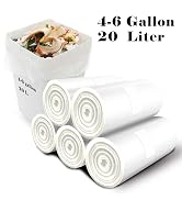 Small Garbage Bag, 4-6 Gallon (20L) Trash Bags, Wastebasket Bin Liners 100 Count Co...