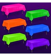 Mega-L Glow in The Dark Party Supplies, 6 Pack Neon Party Decorations Fluorescent Orange, Yellow,...