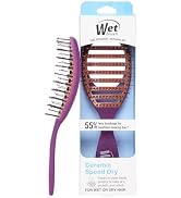 Wet Brush Ceramic Speed Dry Hair Brush, Purple - Vented Design & Soft HeatFlex Bristles for Blow-...