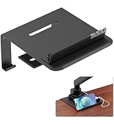 STANDOPIA Monitor Arm Reinforcement Plate - with Phone Holder and Hook, for Thin, Glass and Other...