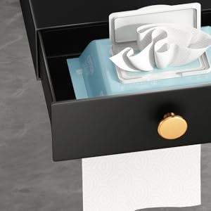 rust-proof black toilet paper holder