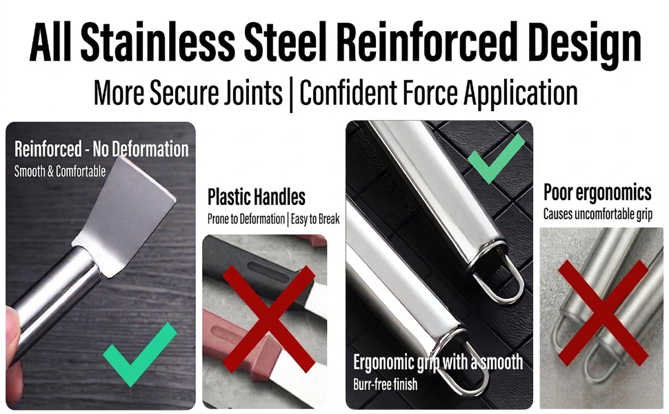 Stainless Steel Scrapers,Cleaning Scraper Tool,Paint Scrapers,Multifunctional Metal Scraper Tools-7