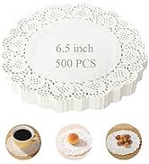 LOVNBHELP 500pcs Paper Doilies Round 6.5 inch White Disposable Lace Paper Doilies for Tables, Rou...