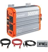 3000W Pure Sine Wave Inverter 12V DC to AC 110V/120V, RV Inverter with Remote, Solar Battery Inve...