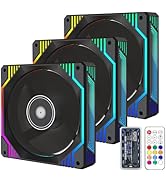 PANO-MOUNTS 120mm Infinity Mirror RGB Computer Fans 12V 6Pin Gaming PC LED CPU Case Cooler Chassi...
