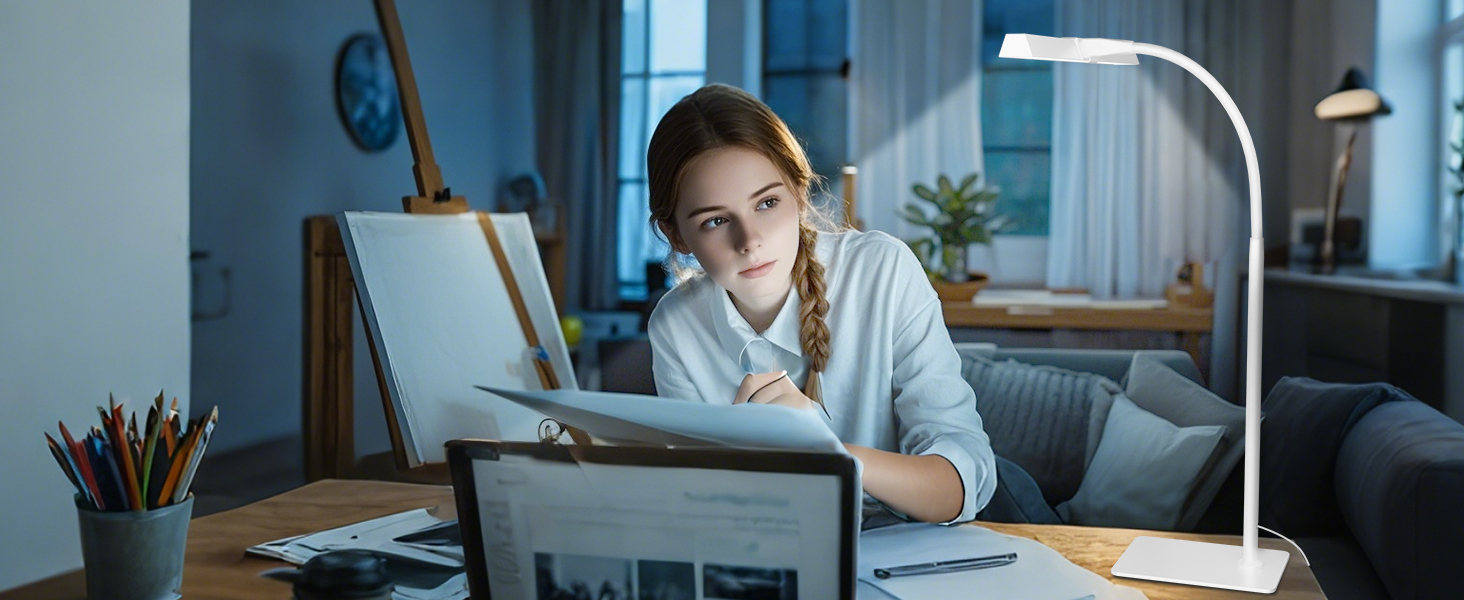 bright desk lamp white