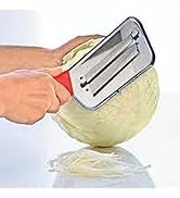 YukaBa Cabbage Kitchen Knife Slicer Chopper Shredder Sauerkraut Cutter Coleslaw Grater (Red-A)