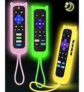 (3 Pack) ONEBOM Roku Remote Case Cover, Cover for Hisense/TCL Roku TV Steaming Stick/Express Univ...