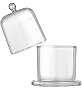 HOMSFOU Glass Butter Container Glass Butter Dishes with Lids Mini Butter Keeper Containers Clear ...