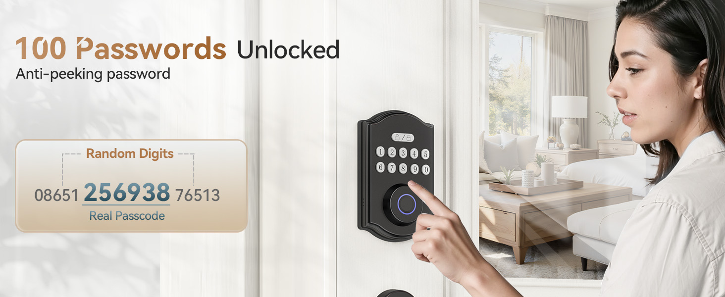 keypad door lock with handle