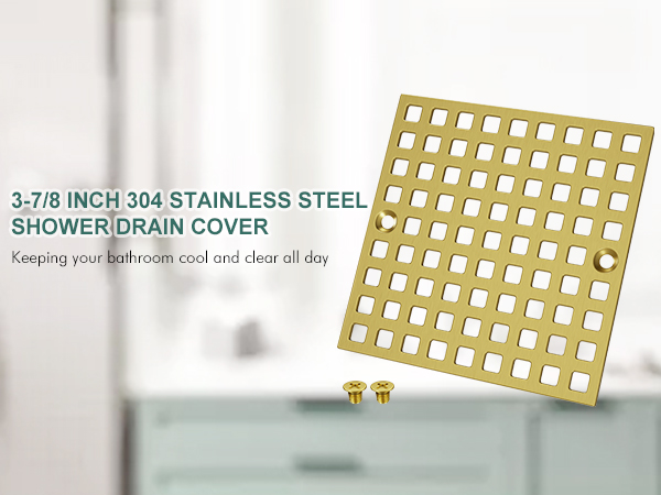 Brushed Gold Shower Drain Cover