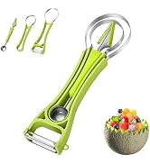 Choxila 5-in-1 Melon Baller Scoop Set, Stainless Steel Melon Baller Melon Cutter & Carving Tools ...