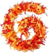 FeelfunFeather 80g Feather Boa - 2 Yards Turkey Chandelle Feathers Boas for DIY Craft Wedding Par...