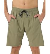 TXJ Sports Men's Athletic Shorts with Zipper Pockets, 9" Running Shorts Men Quick Dry Gym Workout...