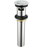 Purelux Bathroom Sink Drain Stopper Faucet Vanity Sink Pop Up Drain Assembly with Overflow, Chrom...